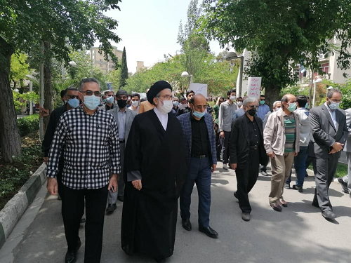تجمع دانشگاهیان دانشگاه امیرکبیر در اعتراض به جنایات صهیونیست‌ها