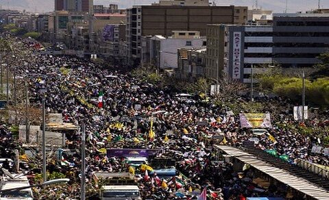 خروش ملت انقلابی ایران در راهپیمایی روز جهانی قدس