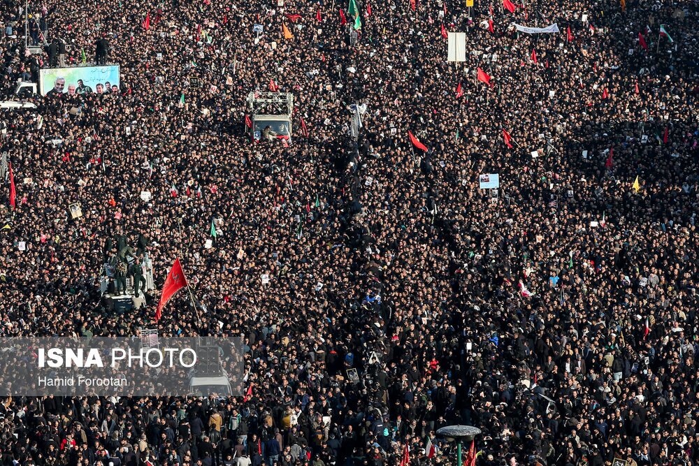 عکس/ حاج قاسم اینگونه تشییع شد