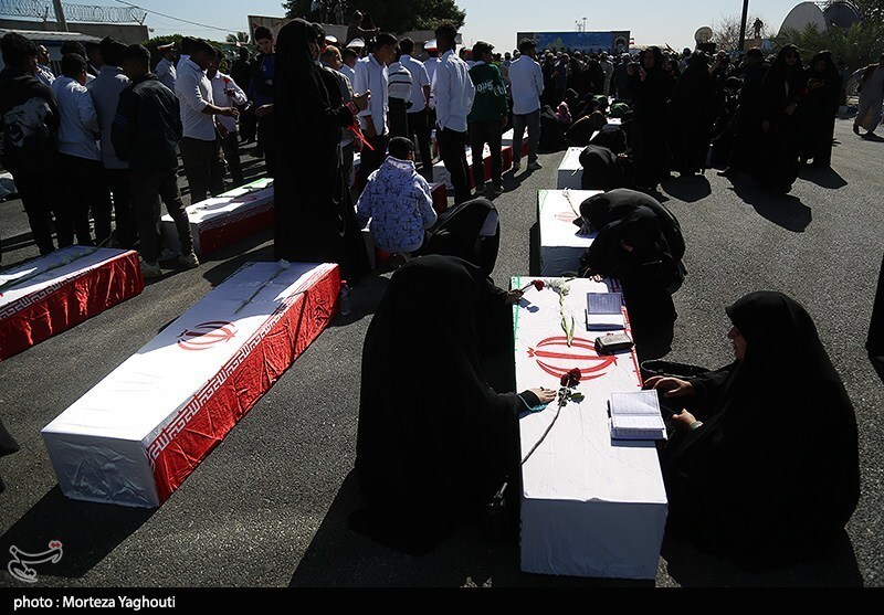 بازگشت پیکر 85 شهید دوران دفاع مقدس از مرزآبی اروند به کشور