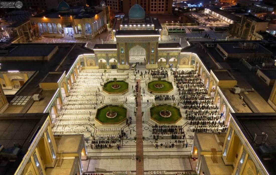 تصاویر سفره افطار حرم علوی برای زائرین