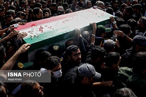 مراسم خاکسپاری شهید سرلشکر امیرعلی حاجی‌زاده - تهران