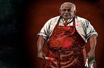 قصاب غزه در سیاه‌ترین نشست خبری سال