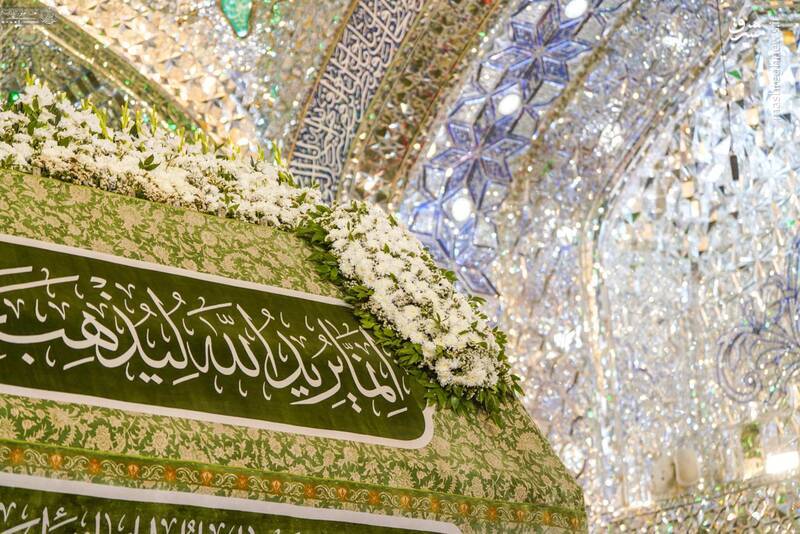 گل آرایی حرم مولا علی به مناسبت ۱۷ ربیع +تصاویر