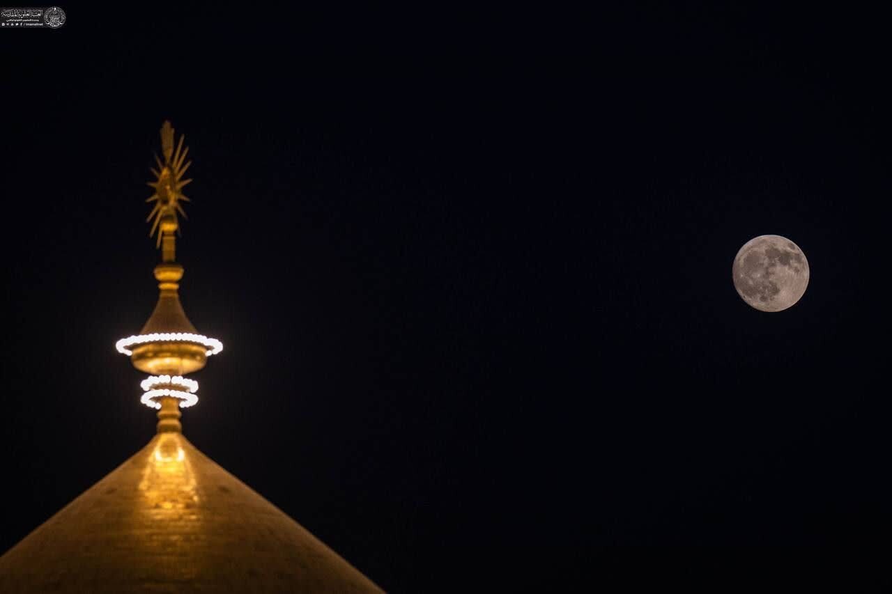 ماه کامل در نجف اشرف +تصاویر
