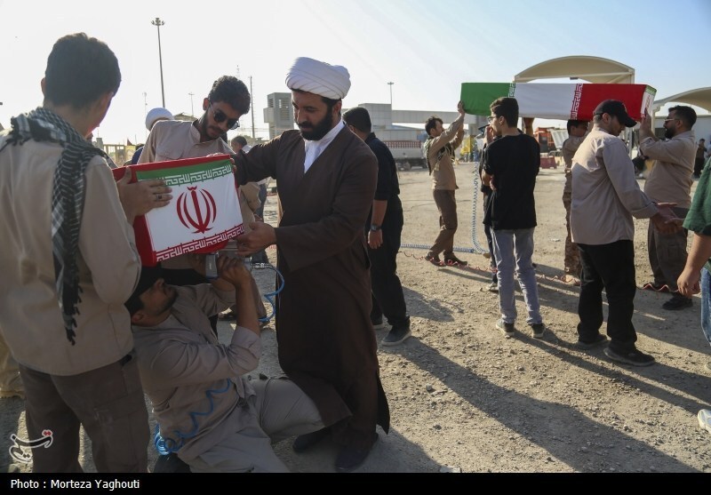 بازگشت پیکر ۴۴ شهید از مرز شلمچه به کشور