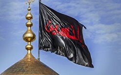 پرچم امام حسین(ع) به پیکر محمد کاسبی رسید + فیلم