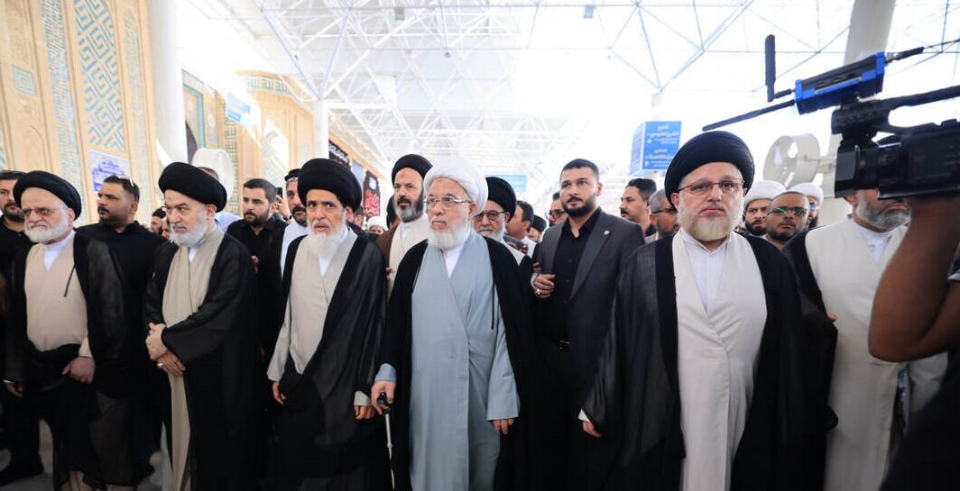 گزارش تصویری تشییع پیکر همسر آیت‌الله سیستانی