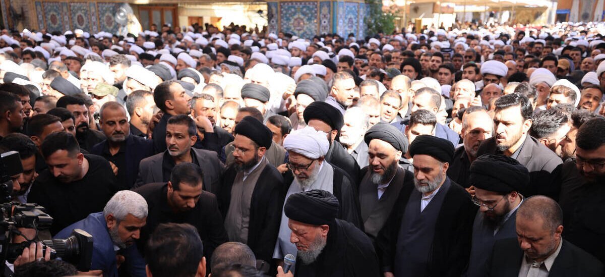 گزارش تصویری تشییع پیکر همسر آیت‌الله سیستانی