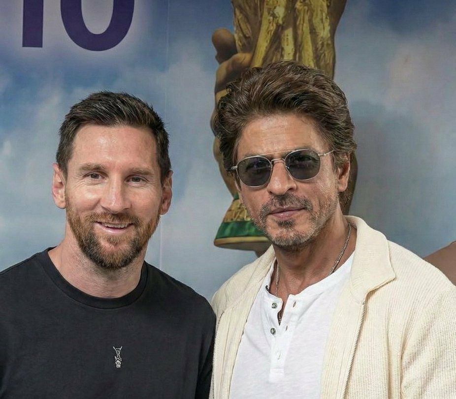 لیونل مسی و شاهرخ خان در یک قاب