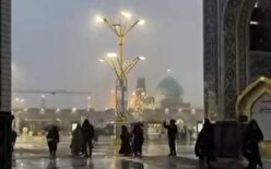 بارش برف در حرم بهشتی امام رضا