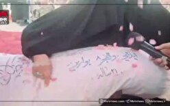 وداع مادر شهید عبدالله صالحی با شهید گمنام