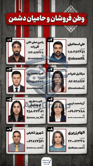 انتشار فهرستی از وطن‌فروشان خارج‌نشین توسط گروه علاج