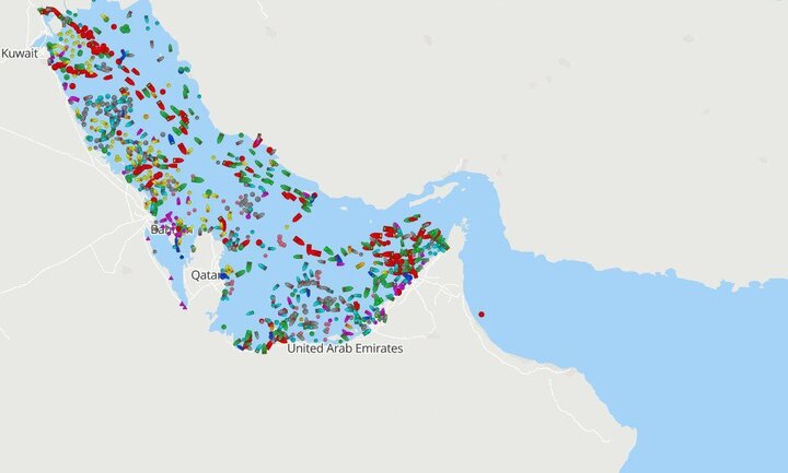 اختلال گسترده در ناوبری کشتی‌ها در خلیج فارس و تنگه هرمز