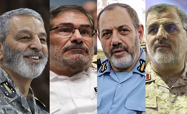 سپهبد شهید سیدعبدالرحیم موسوی، سپهبد شهید محمد پاکپور،دریابان شهید علی شمخانی، امیر سرلشکر شهید عزیز نصیرزاده سپهبد شهید سیدعبدالرحیم موسوی، سپهبد شهید محمد پاکپور،دریابان شهید علی شمخانی، امیر سرلشکر شهید عزیز نصیرزاده