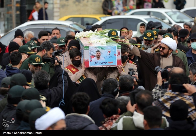 تشییع پیکر شهید مهدی مرادی در همدان